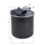 MAHLE KL914 Filtro combustible