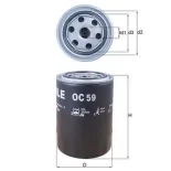 MAHLE OC59 Filtro de aceite