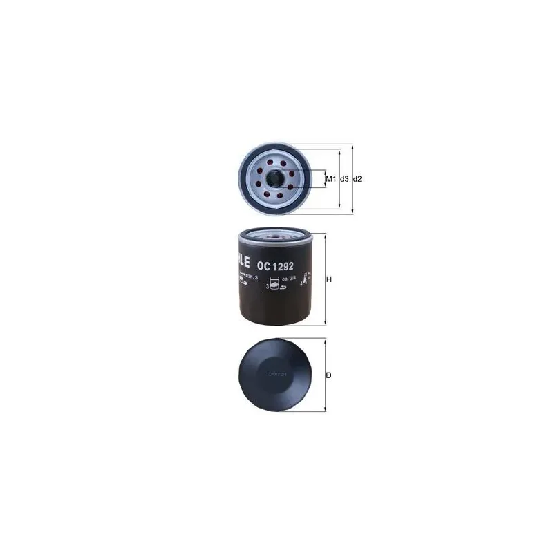 MAHLE OC1292 Filtro de aceite