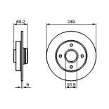 BOSCH 0986479255 Disco de freno (Unidad)