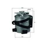 MAHLE KLH44/22 Filtro combustible