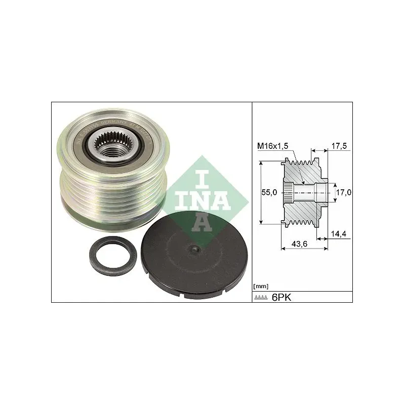 Schaeffler INA 535010510 Rueda libre alternador