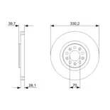 BOSCH 0986479290 Disco de freno (Unidad)