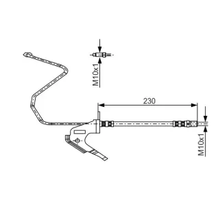 BOSCH 1987481161 Tubo flexible de frenos