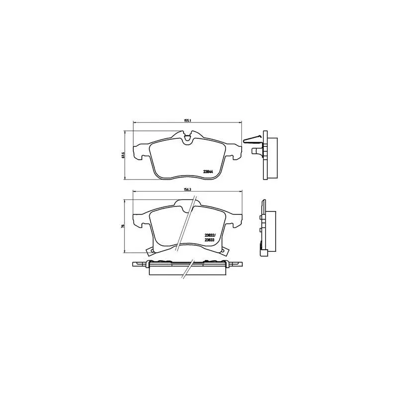 BREMBO P59045 Juego de pastillas de freno