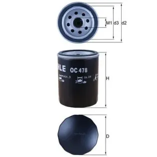 MAHLE OC478 Filtro de aceite