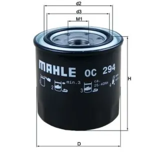MAHLE OC294 Filtro de aceite