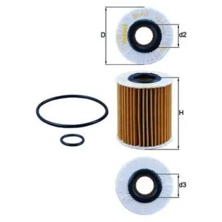 MAHLE OX413D1 Filtro de aceite