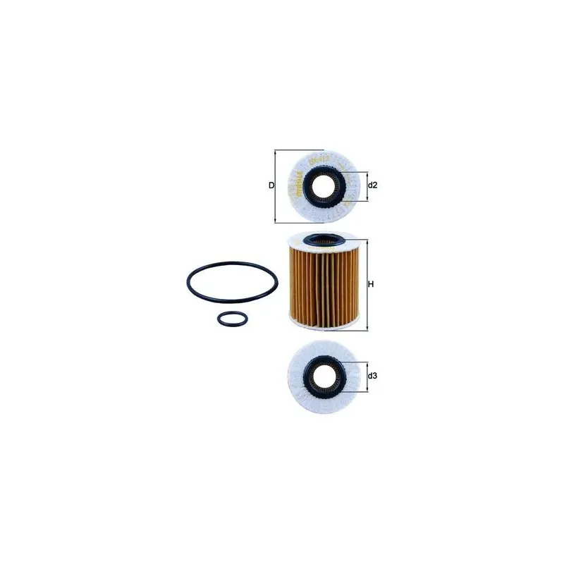 MAHLE OX413D1 Filtro de aceite