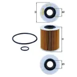 MAHLE OX413D1 Filtro de aceite