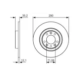BOSCH 0986479C25 Disco de freno (Unidad)