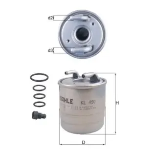 MAHLE KL490D Filtro combustible