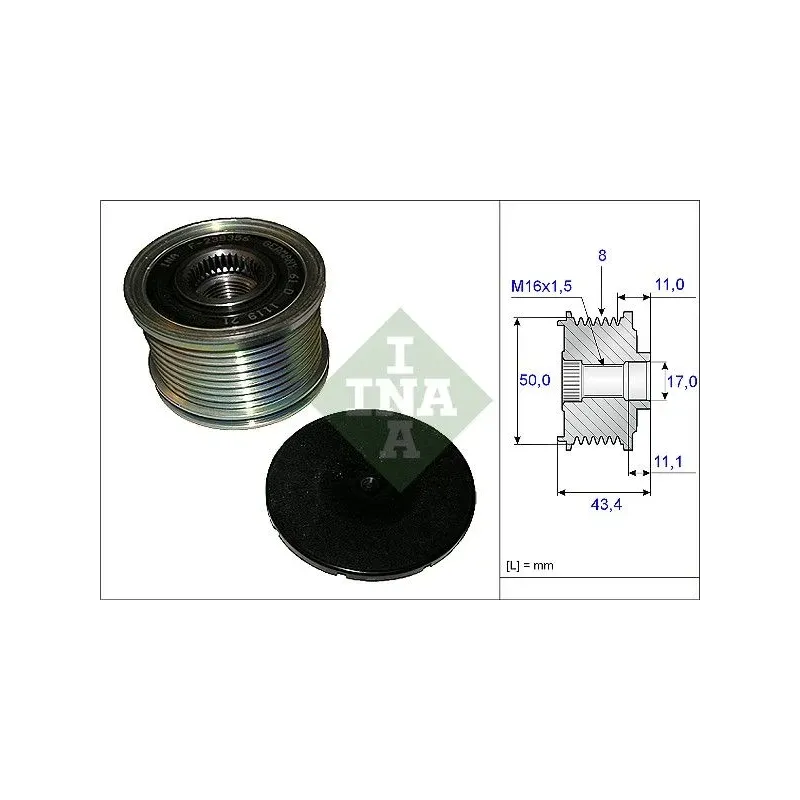Schaeffler INA 535010810 Rueda libre alternador