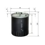 BOSCH 1457434437 Filtro combustible