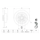 BOSCH 0986479009 Disco de freno (Unidad)