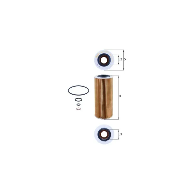 MAHLE OX177/3D Filtro de aceite