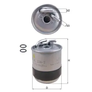 MAHLE KL228/2D Filtro combustible