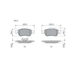 BOSCH 0986494441 Juego de pastillas de freno