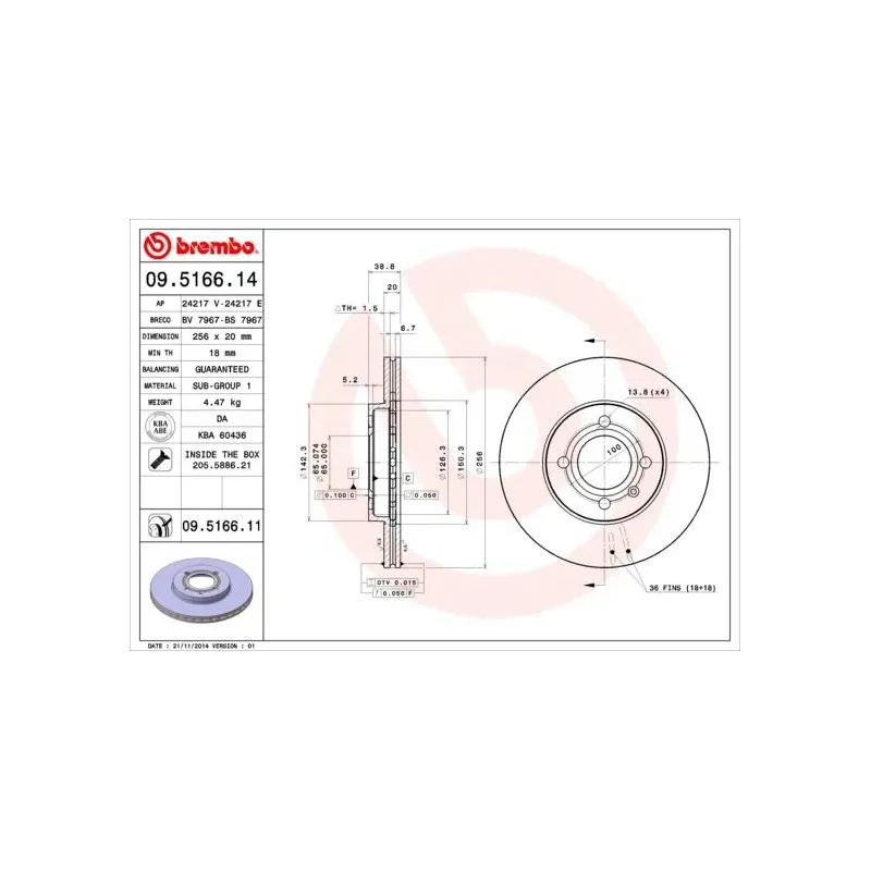 AP 24217E Disco de freno