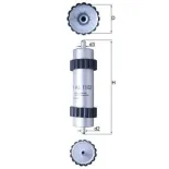 MAHLE KL1102 Filtro combustible