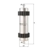 MAHLE KL915 Filtro combustible