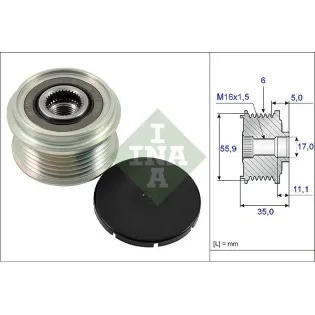 Schaeffler INA 535022210 Rueda libre alternador