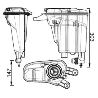MAHLE CRT95000S Depósito compensación, refrigerante