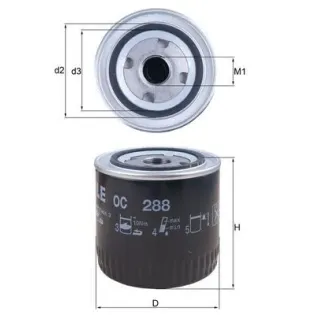 MAHLE OC288 Filtro de aceite