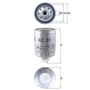 MAHLE KC51 Filtro combustible