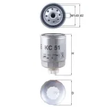 MAHLE KC51 Filtro combustible