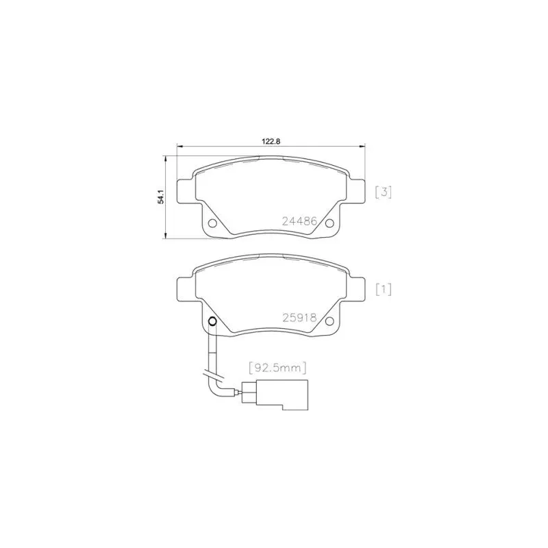 BREMBO P24066 Juego de pastillas de freno