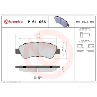 BREMBO P61066 Juego de pastillas de freno
