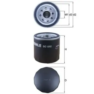 MAHLE OC1252 Filtro de aceite
