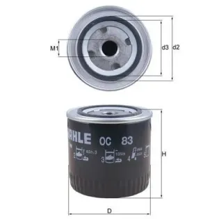 MAHLE OC83 Filtro de aceite