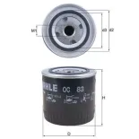 MAHLE OC83 Filtro de aceite