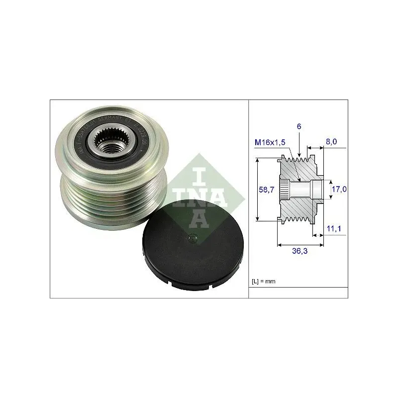 Schaeffler INA 535016010 Rueda libre alternador