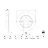 BOSCH 0986479052 Disco de freno (Unidad)