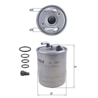 MAHLE KL490/1D Filtro combustible