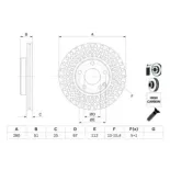 BOSCH 0986479A00 Disco de freno (Unidad)