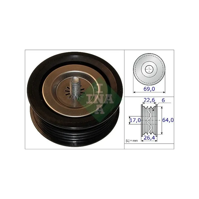 Schaeffler INA 532067110 Polea inversión/guía, correa poli V