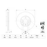 BOSCH 0986479107 Disco de freno (Unidad)