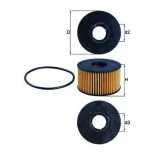 MAHLE OX191D Filtro de aceite