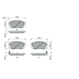 BOSCH 0986494422 Juego de pastillas de freno