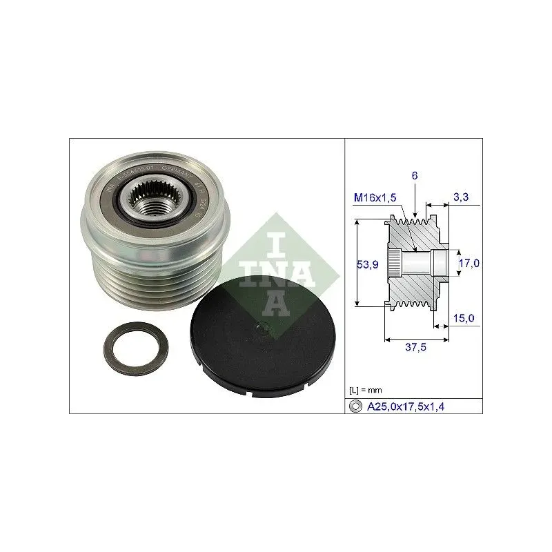 Schaeffler INA 535022310 Rueda libre alternador
