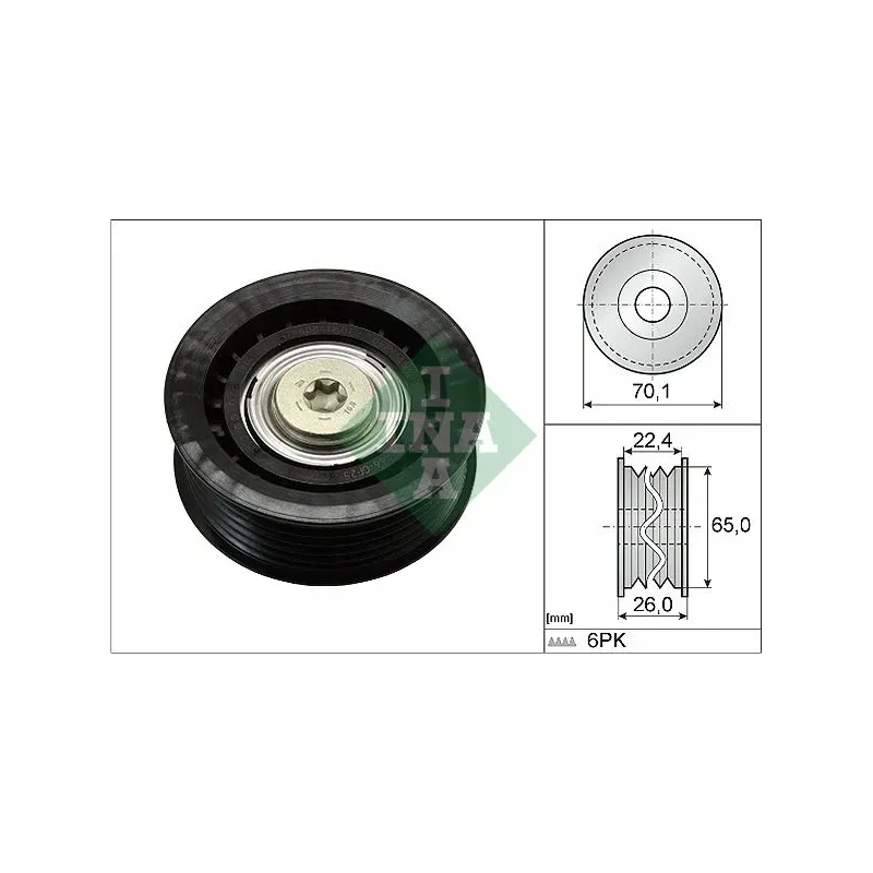 Schaeffler INA 532047110 Polea inversión/guía, correa poli V