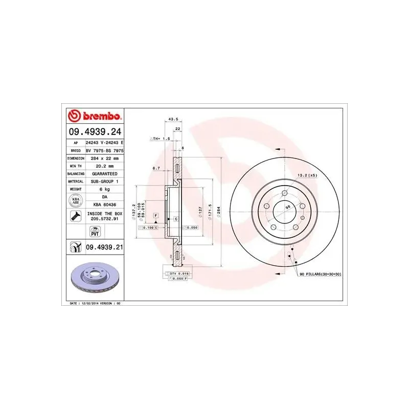 AP 24243E Disco de freno