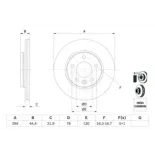 BOSCH 0986479097 Disco de freno (Unidad)