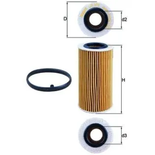 MAHLE OX370D1 Filtro de aceite