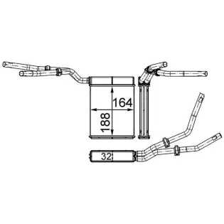 MAHLE AH199000S Radiador de calefacción
