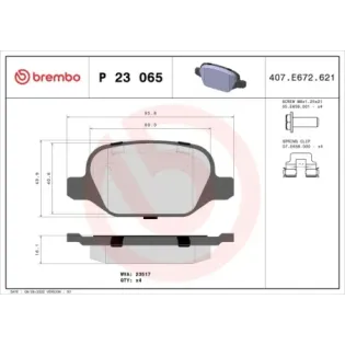 BREMBO P23065 Juego de pastillas de freno